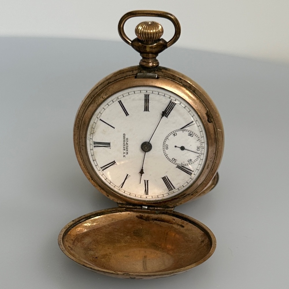 Antique Gold Plated Pocket Watch - Unbranded Classic Roman Dial
